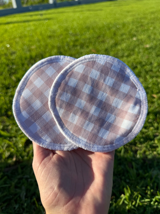 Pink Gingham Reusable Breastpads