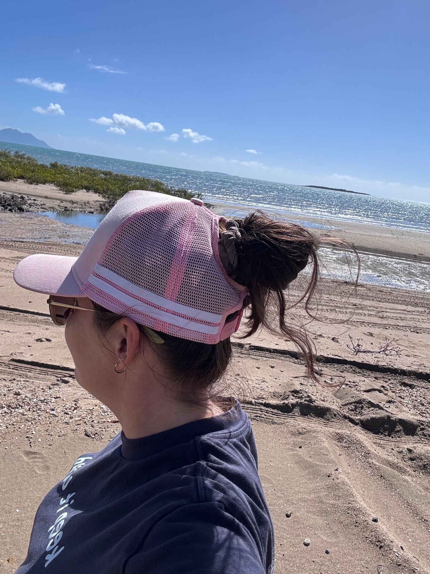 Petal Dream Ponytail Trucker Cap