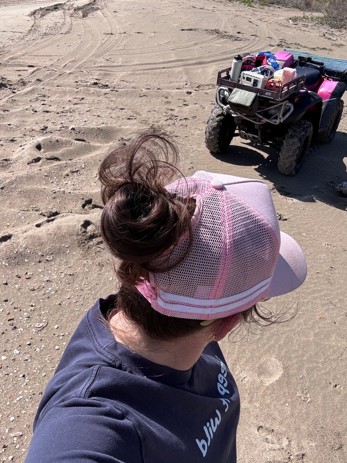 Petal Dream Ponytail Trucker Cap